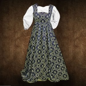 Sininen Fleur de lis mekko