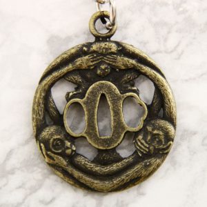 Three Monkeys-Tsuba Keyring