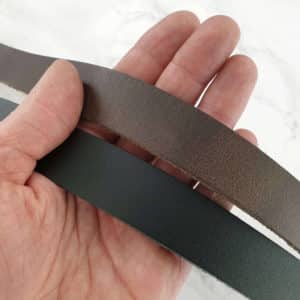 Leather strap, 25mm wide, 3mm thick, 120cm long