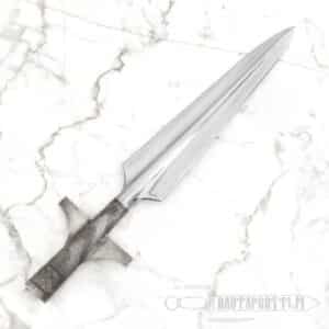 Viikinkiajan poikkirautainen keihäänkärki koristeellisella putkella