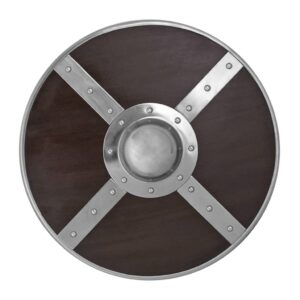 Teräsvahvikkeinen pyöreä puukilpi