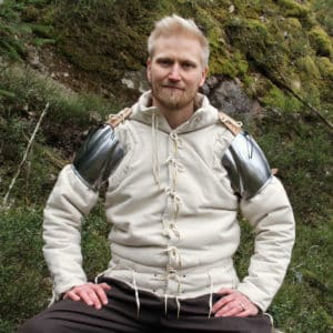 Simple 14th-15th Century Spaulders - 2,5mm thick