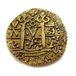 Golden doublon, from the period of Philip II 1556-1598