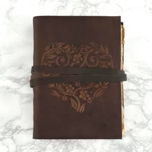 Heart Notebook with Antique Paper