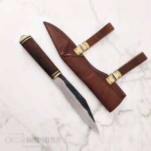 Hand Forged Viking Seax with Horizontal Sheath