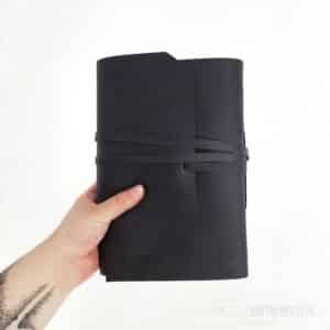 Large Black Leather Cover Sketchbook