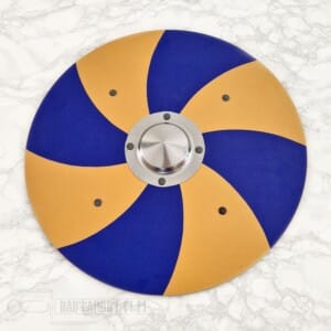 Blue and Yellow Viking Shield for Kids